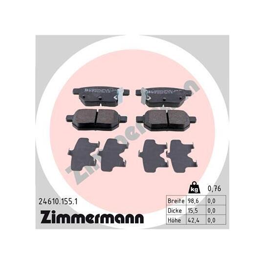 24610.155.1 - Brake Pad Set, disc brake 