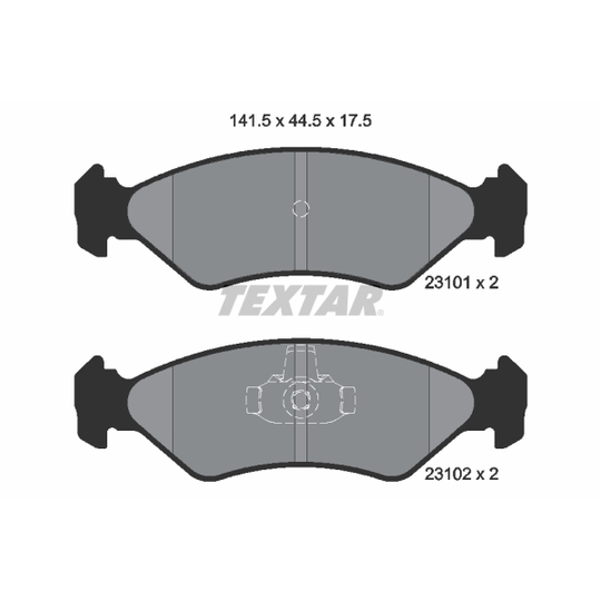 2310101 - Brake Pad Set, disc brake 