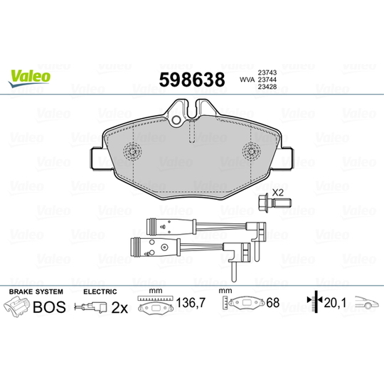 598638 - Brake Pad Set, disc brake 