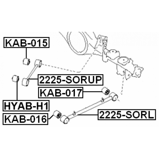 KAB-015 - Control Arm-/Trailing Arm Bush 