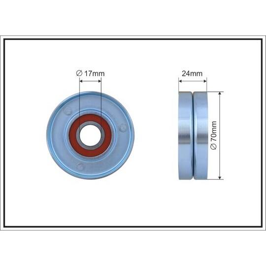 500170 - Tensioner Pulley, v-ribbed belt 