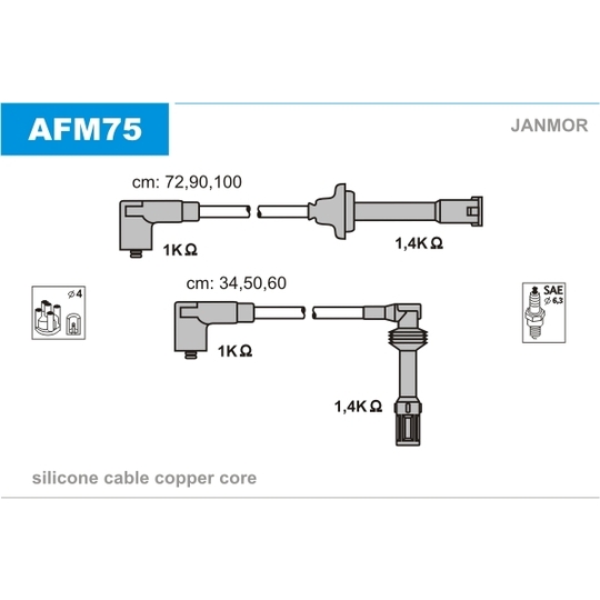 AFM75 - Ignition Cable Kit 