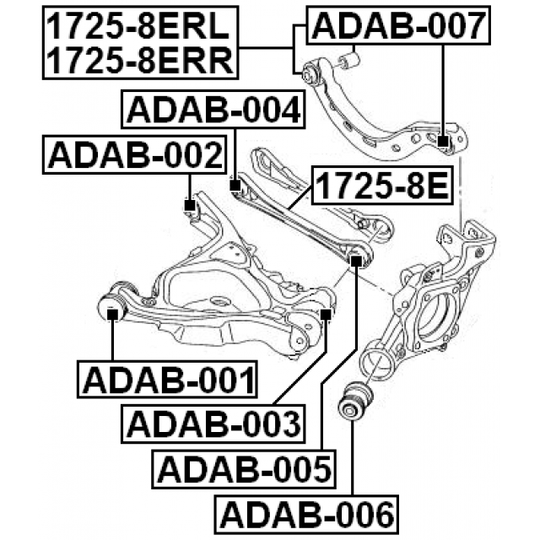 ADAB-001 - Control Arm-/Trailing Arm Bush 