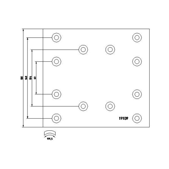 1910903 - Brake Lining Kit, drum brake 