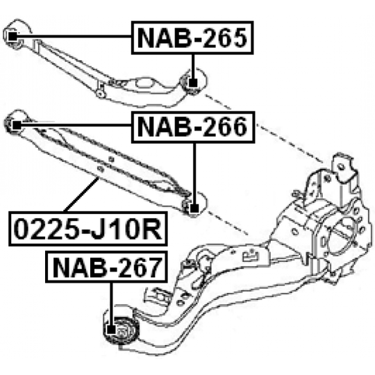 NAB-265 - Control Arm-/Trailing Arm Bush 