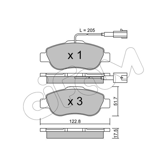 822-638-1 - Brake Pad Set, disc brake 