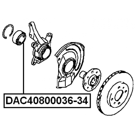 DAC40800036-34 - Hjullager 