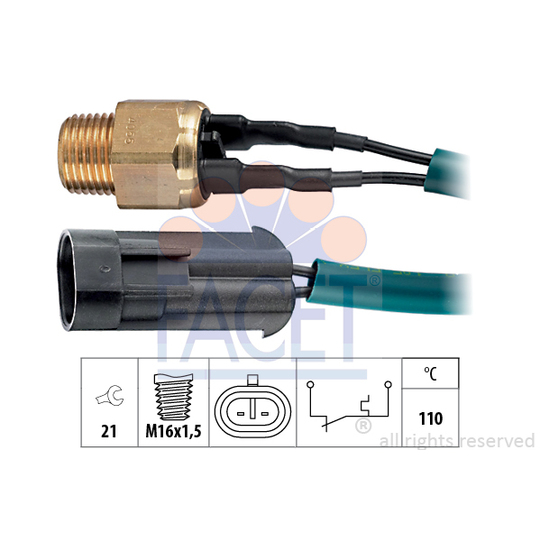 7.4055 - Temperature Switch, coolant warning lamp 