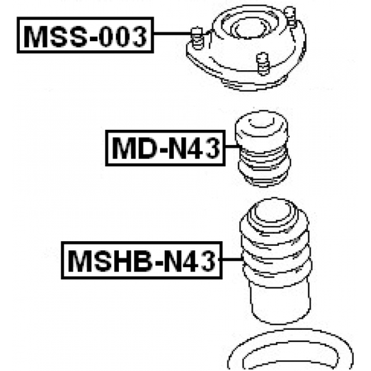 MSHB-N43 - Suojus/palje, iskunvaimentaja 