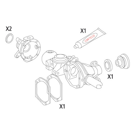 19535844 - Gasket Set, differential 