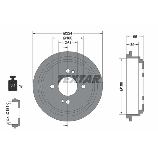 94028000 - Brake Drum 