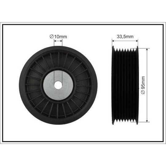 500044 - Deflection/Guide Pulley, v-ribbed belt 