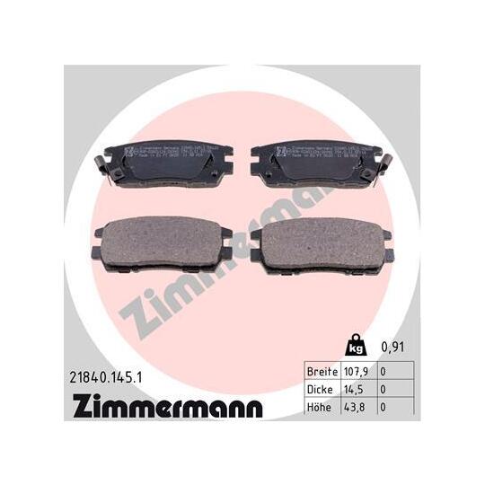 21840.145.1 - Brake Pad Set, disc brake 