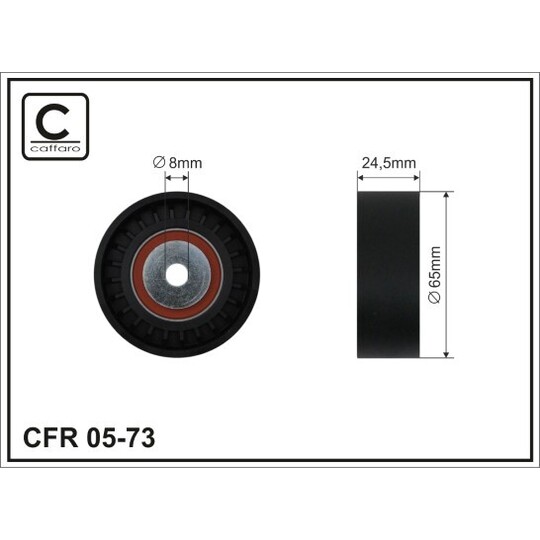 05-73 - Deflection/Guide Pulley, v-ribbed belt 