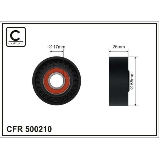 500210 - Tensioner Pulley, v-ribbed belt 