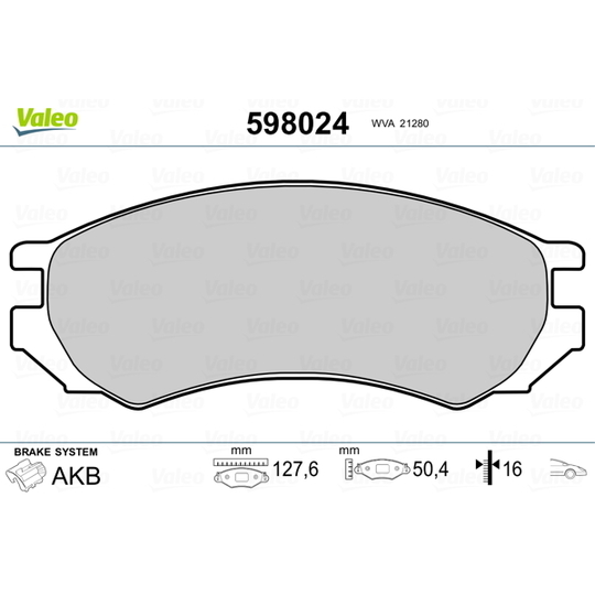 598024 - Brake Pad Set, disc brake 