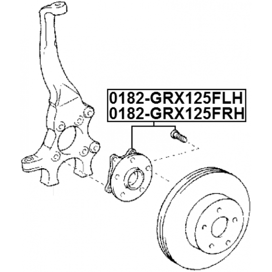 0182-GRX125FRH - Wheel hub 