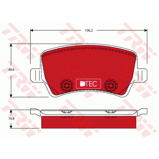 GDB1685DTE - Brake Pad Set, disc brake 