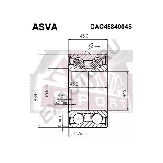 DAC45840045 - Wheel Bearing 