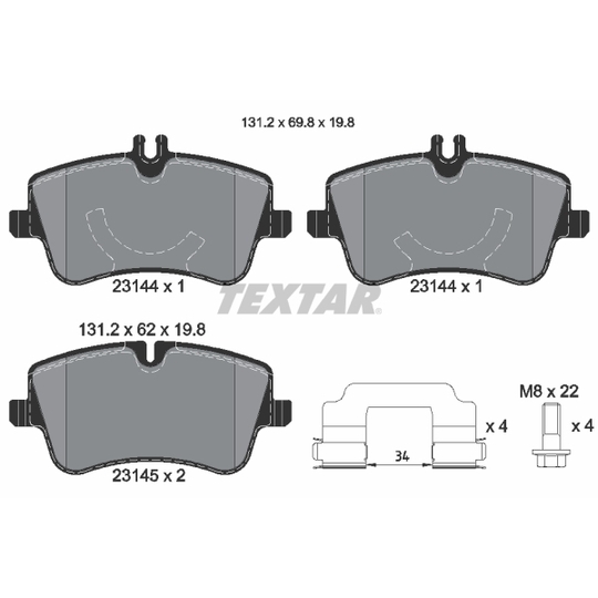 2314402 - Brake Pad Set, disc brake 