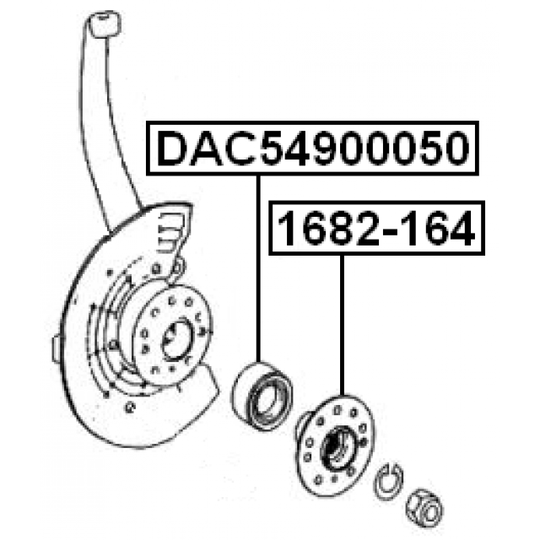 DAC54900050 - Wheel Bearing 