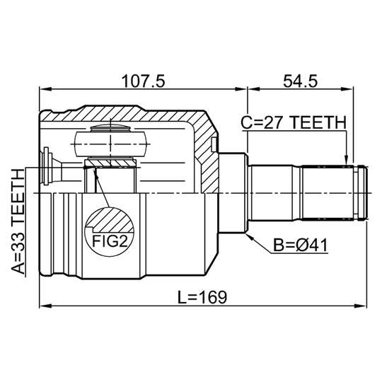 1211-TUC4WDLH - Joint, drive shaft 