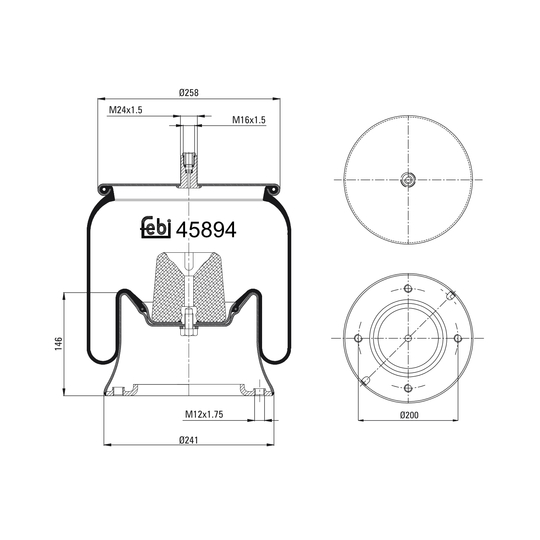 45894 - Boot, air suspension 