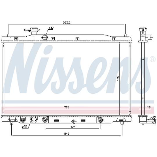 681406 - Radiator, engine cooling 