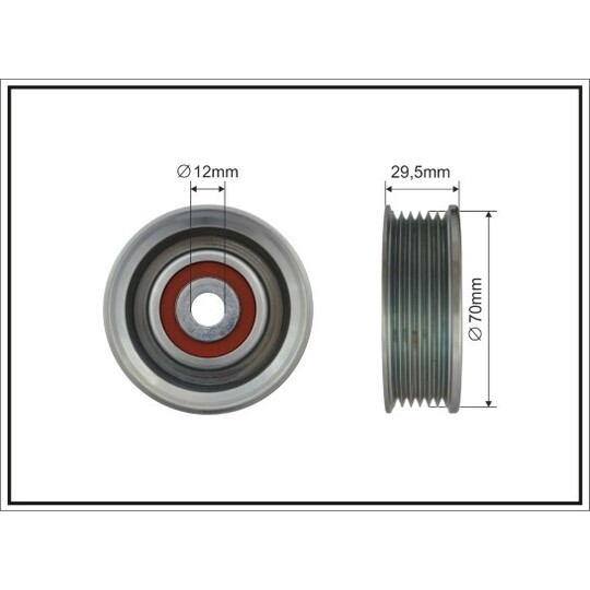 499-92 - Deflection/Guide Pulley, v-ribbed belt 