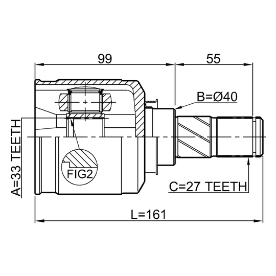 0411-CY34AT - Joint, drive shaft 