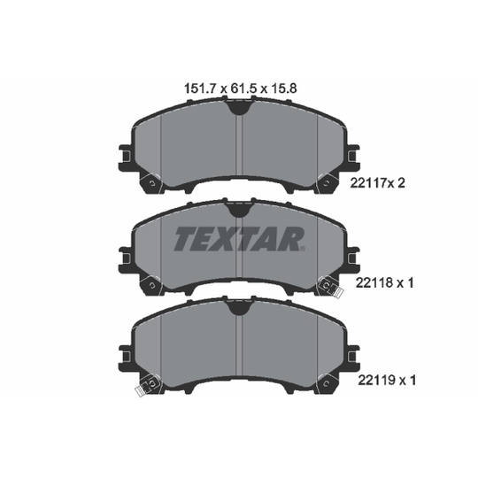 2211701 - Brake Pad Set, disc brake 