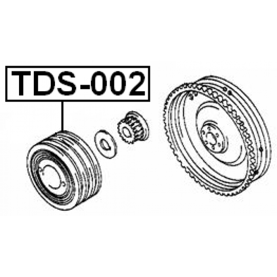 TDS-002 - Hihnapyörä, kampiakseli 
