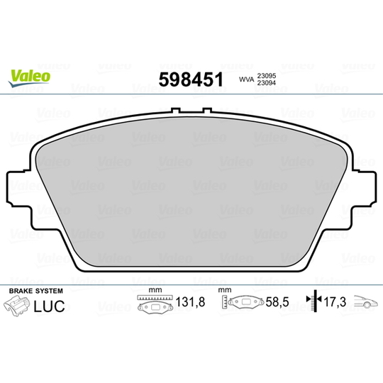 598451 - Brake Pad Set, disc brake 