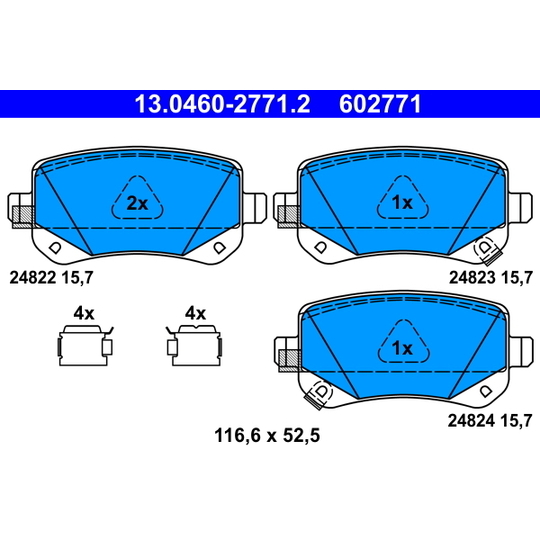 13.0460-2771.2 - Brake Pad Set, disc brake 