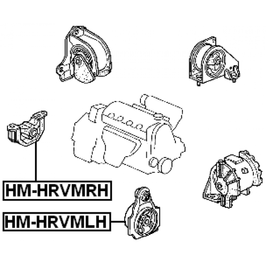 HM-HRVMRH - Moottorin tuki 