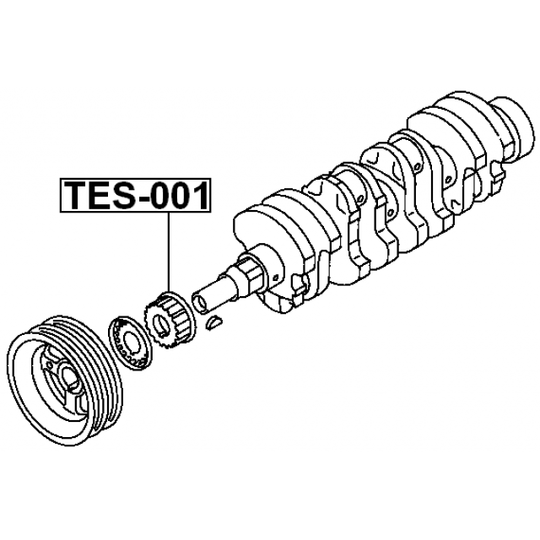 TES-001 - Gear, crankshaft 