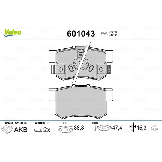 601043 - Brake Pad Set, disc brake 