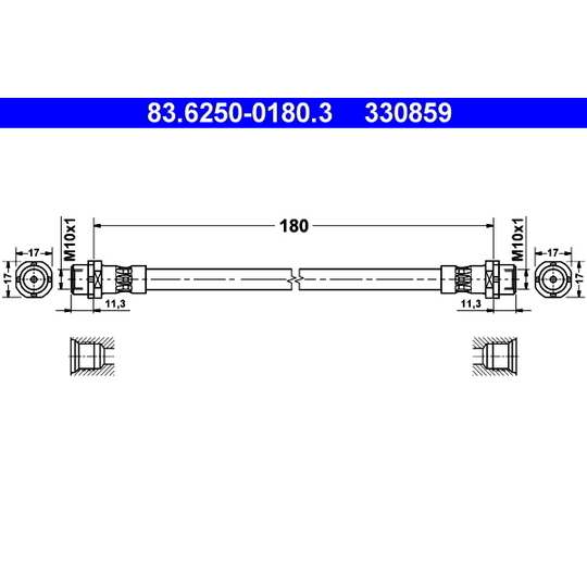 83.6250-0180.3 - Brake Hose 