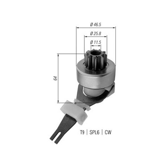 940113020438 - Starter pinion 