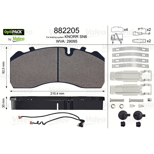 882205 - Brake Pad Set, disc brake 