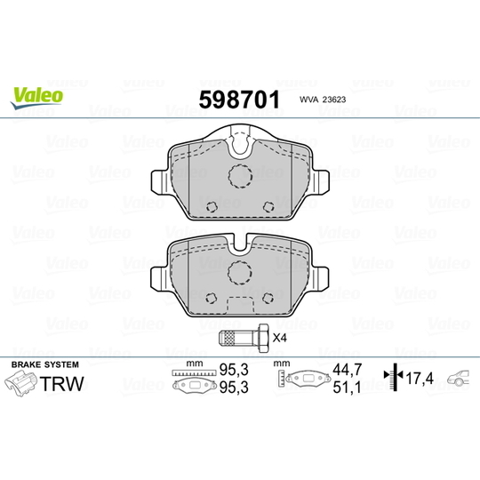 598701 - Brake Pad Set, disc brake 