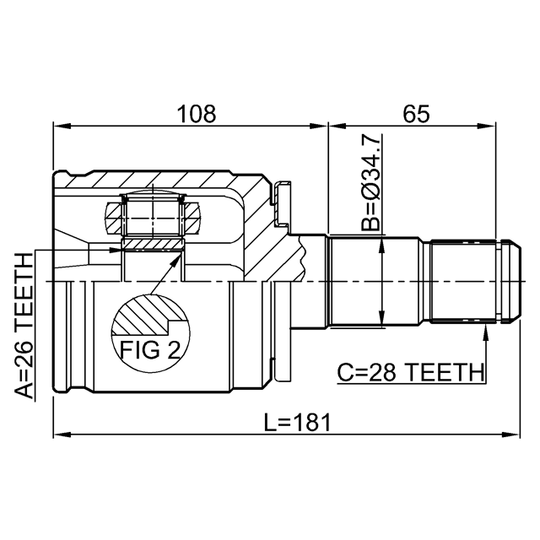 0411-K94LH - Joint, drive shaft 