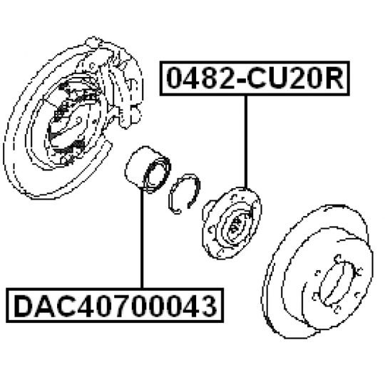 DAC40700043 - Hjullager 