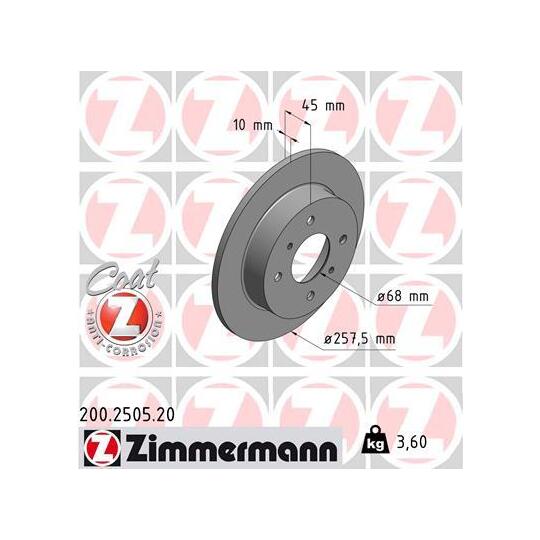 200.2505.20 - Brake Disc 