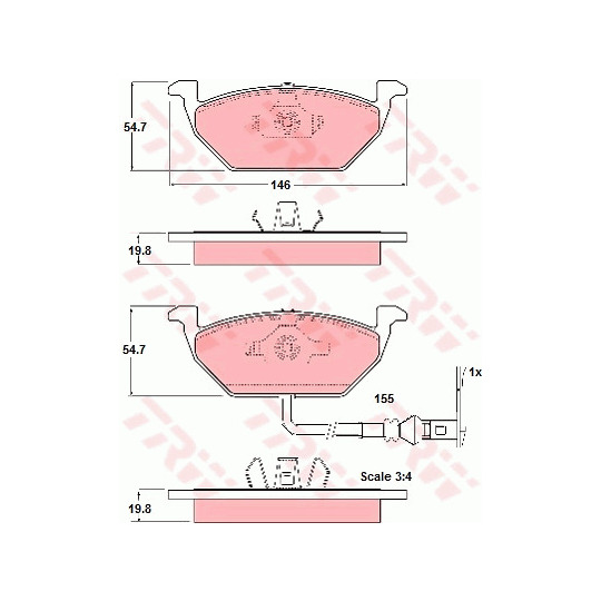 GDB1397 - Brake Pad Set, disc brake 