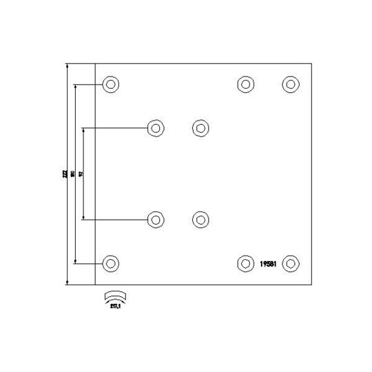 1958102 - Brake Lining Kit, drum brake 