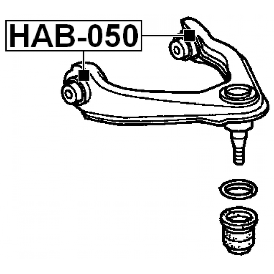 HAB-050 - Control Arm-/Trailing Arm Bush 