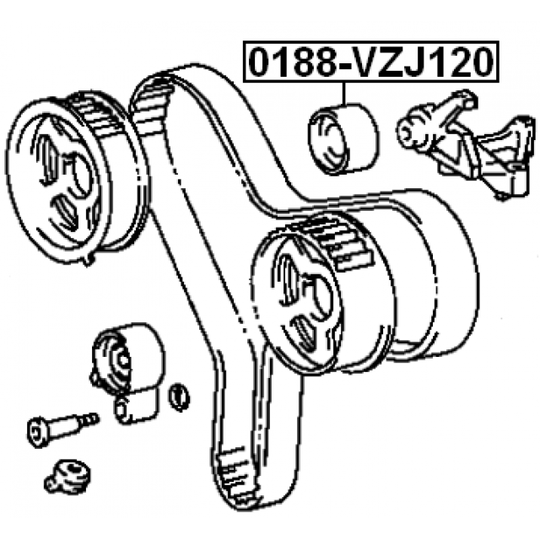 0188-VZJ120 - Deflection/Guide Pulley, timing belt 