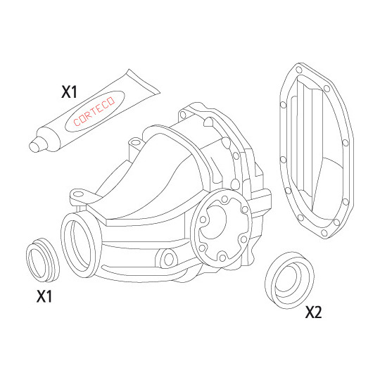 19535815 - Packningssats, differential 