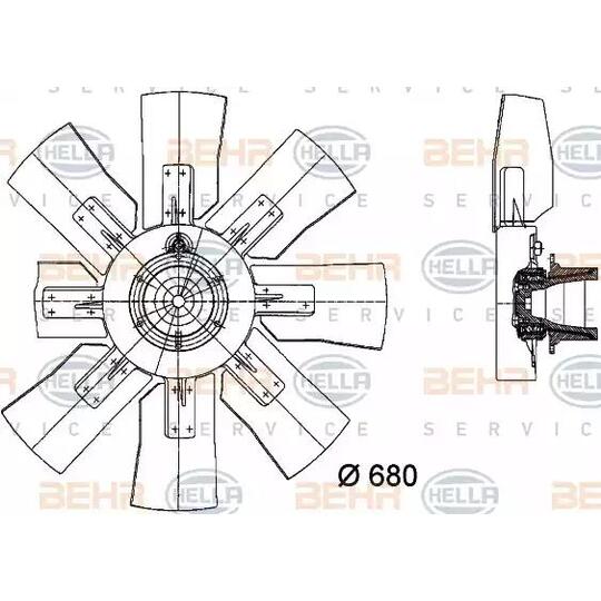 8MV 376 728-681 - Fan, radiator 